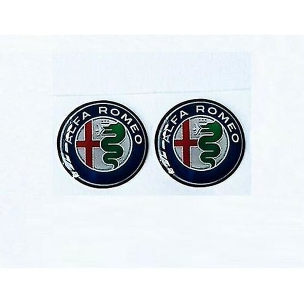 2 st 15mm Alfa Romeo Grön Ersättnings Nyckelbricka Dekal Grön Silver Ar3 Uk
