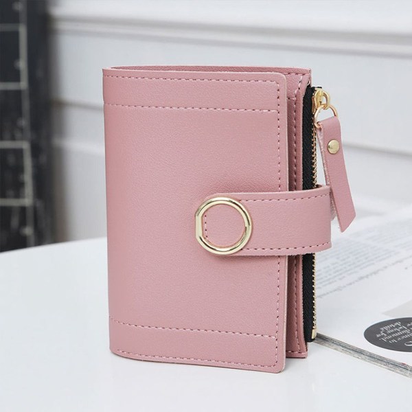Kvinnor kort plånbok damer clutch väska rosa Pink