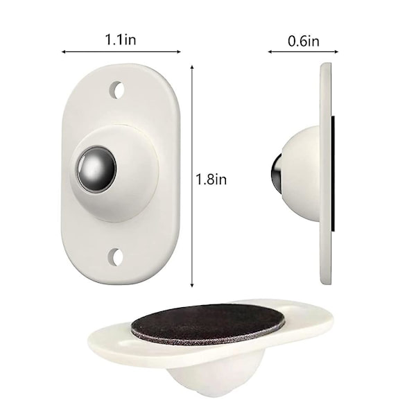 16 st Mini Swivel Caster Hjul i Rostfritt Stål med 360 Graders Rotation för Möbler, Förvaringslåda