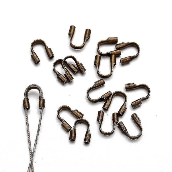 100 stk U-form trådbeskyttelsesløkker for å lage smykker