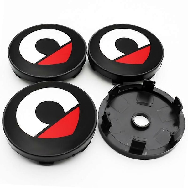 4 stk. 56 mm 60 mm Bil Emblem Hjul Nav Caps Klistremerker Auto Felg Deksel for Smart Fortwo Forfour 453 451 452 450 454 Tilbehør Red Silver Cap