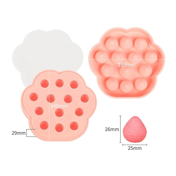 Gør-det-selv-jordbær-isterninger-form Håndlavet-is-terning-fremstillingsværktøj Nem frigivelse Green