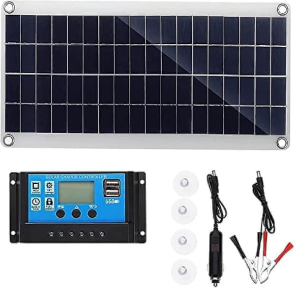 300W 12V Solcellepanel Kit Batterilader 300W 12V Off Grid System med 10A - 60A Kontroller - 11-Perfekt