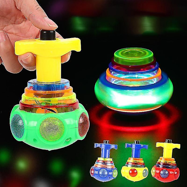 Spinning Top Gyro Spinner Laser LED Musikk Flash Light Barneleker Julegaver