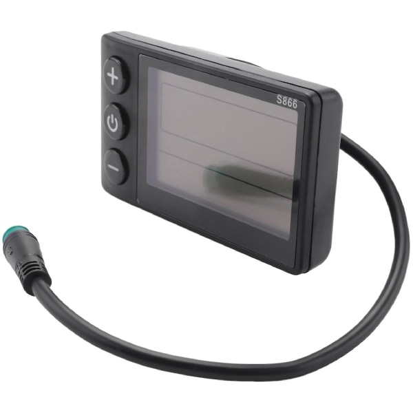 Elektrisk cykeldisplay 24v/36v/48v vattentät LCD-skärm S866 Kontrollpanel Instrumentbräda för Ele