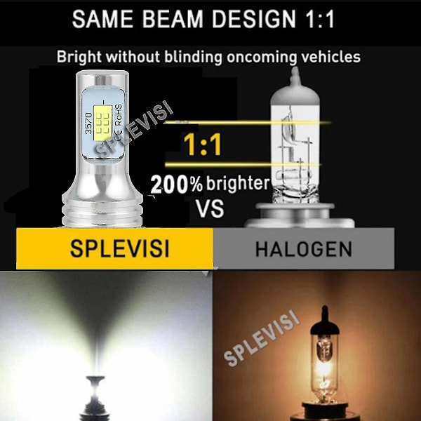 Eksklusive 2x70W Ren Hvid Motorcykel LED Forlygte Pærer 6000K Sæt Til Kawasaki Ninja 250 300 650 Zx6r Zx10 Motorcykel LED Lys