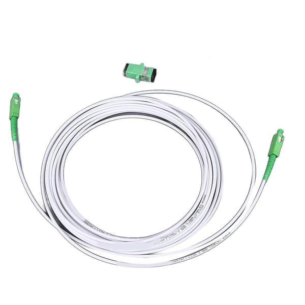 Optisk Modem Forlengelseskabel Sett Armert Singlemode SC Patchkabel med Flensforbindelse for FTTH FTTB FTTP SC APC 10m / 32.8ft