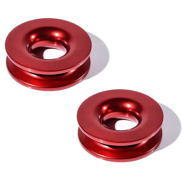 Snatch Block Recovery Ring 3/8 1/2\" Spiltromlesystem til Bugsering Red and rope