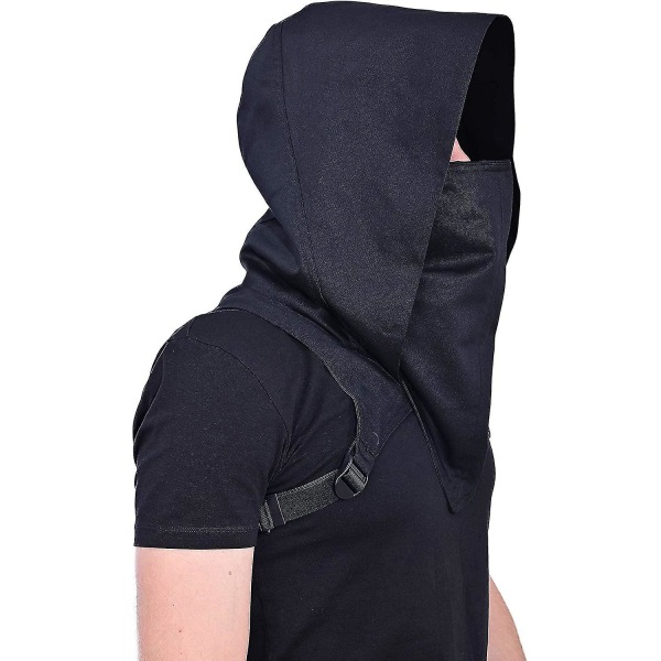 Cyberpunk Rogue Cowl Hood Tørklæde, Assassin Costume Hood Vinter Unisex kappehat