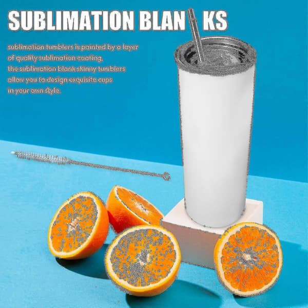 Sublimationskrus 20 Smalle Lige Rustfrit Stål Sublimation...