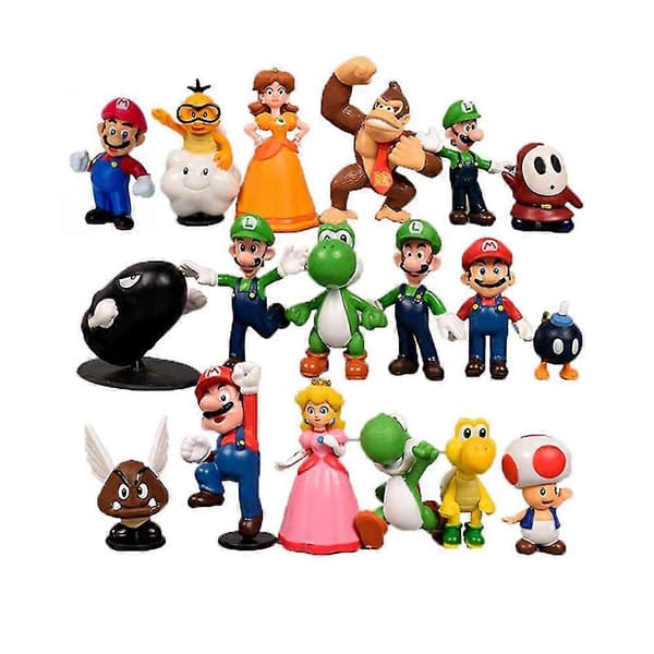 18 kpl Super Mario Action Figure -lelukoristelahja