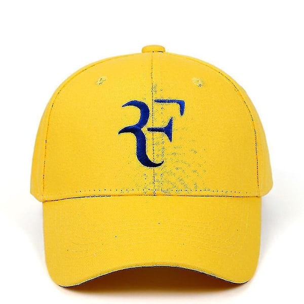 Federerin tennisfanien brodeerattu baseball- cap , ulkourheiluhattu, casual huipullinen cap yellow