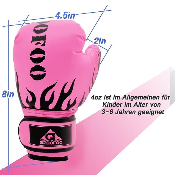 Boxningshandskar \"4oz Boxningshandskar för Barn Ungdom\" (1 Par) Fluorescent Green