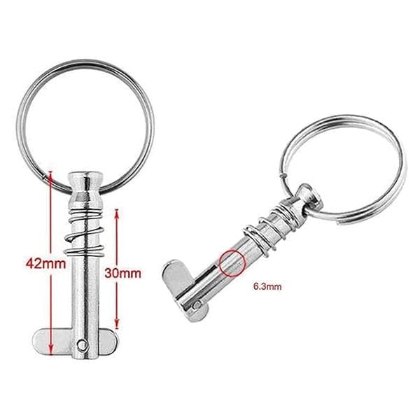 Båtstift Snabbkopplingsstift 1/4\" x 1\" med Lanyard och Fjäderbelastad Ring