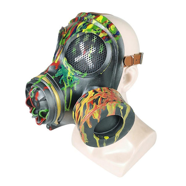 Halloween Kamouflage Gas Latex Mask Party Maskerad Mask Med Justerbar Rem Cosplay Rekvisita Ansiktsskydd