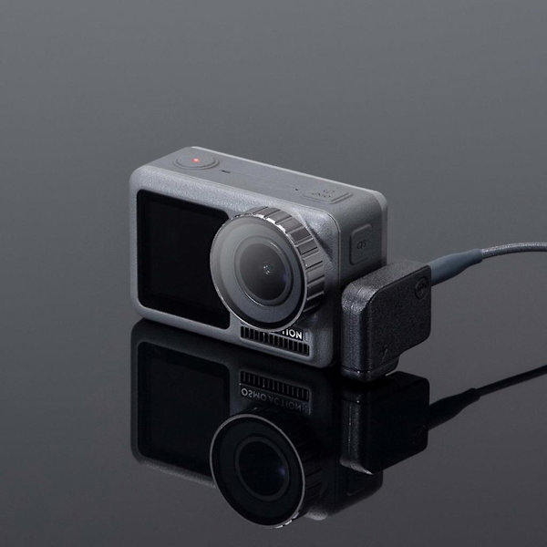 Mikrofon 3,5 mm/usb-c Laddningsadapter Ljud Extern Mikrofonfäste Laddningsport För Dji Osmo Action Tillbehör