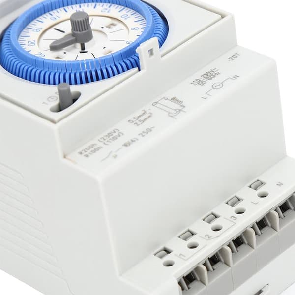 SUL181D Mekanisk Timer 15 Minutter 24 Timmers Timer Tidsswitch Relæ 250VAC 16A - 1 stk 0.2