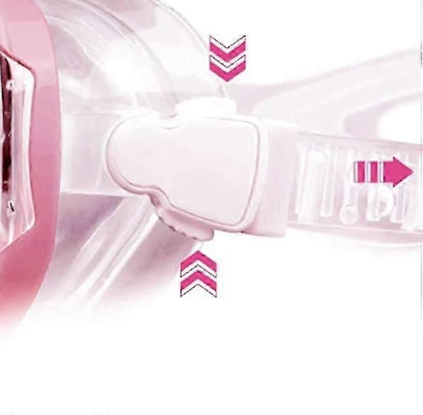 Dykmask för barn, simsnorkelmask, simglasögon, snorkelutrustning, anti-immask, blå pink
