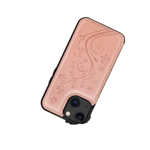 iPhone 13 Mini Støtsikkert Deksel Kortholder 3-ROMS Flippr V2 Roségull (PA)