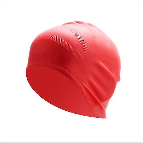 Cap cover pitkille hiuksille, silikoninen cap naisille, miehille Red