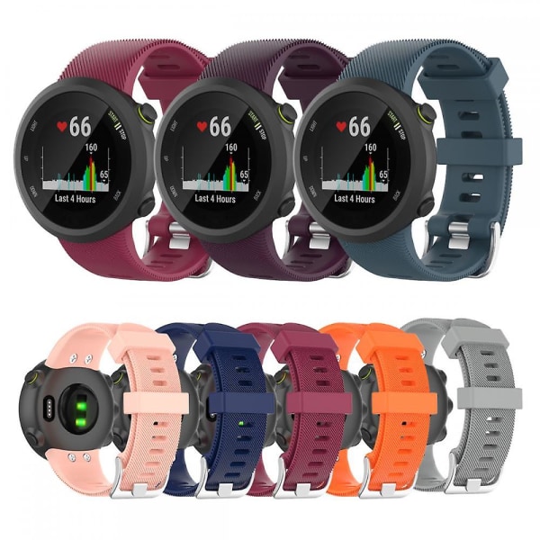 Udskiftningsurrem til Garmin Forerunner 45/45s Smart Watch Rem Silikone Urkasse til Garmin Forerunner 45 45s armbånd wine red strap