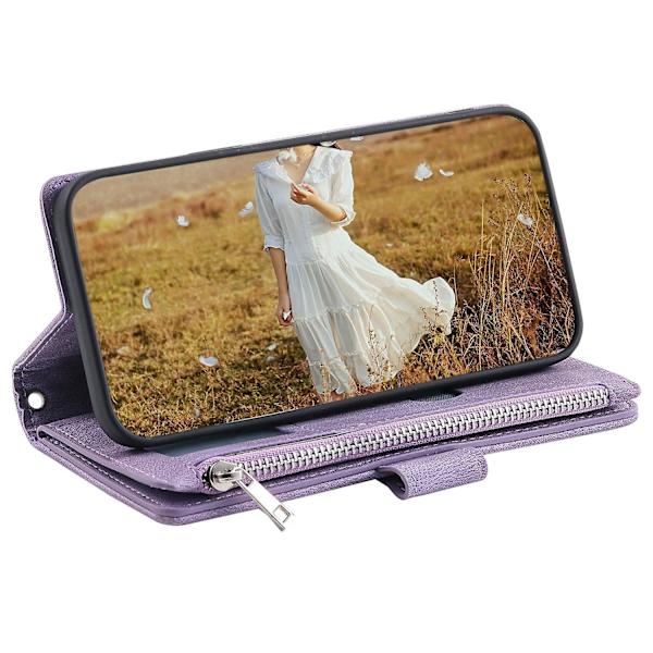 Til Samsung Galaxy A51 4G SM-A515 Telefoncover med lynlåslomme Texture Stand Wallet Cover