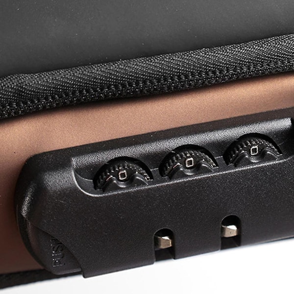 Mænd Mode Sport Sling Bag Anti-tyveri brysttaske med adgangskodelås USB-opladningsport Black and Brown