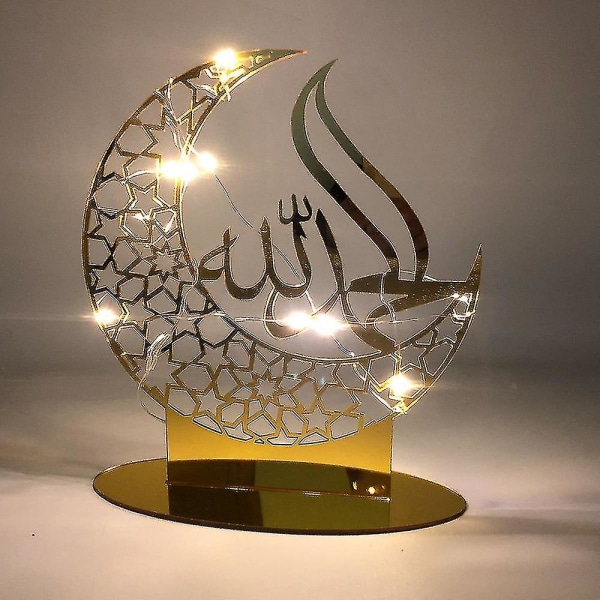 Ramadan Akryldekorationer til hjemmebord til islamiske festartikler _aoba