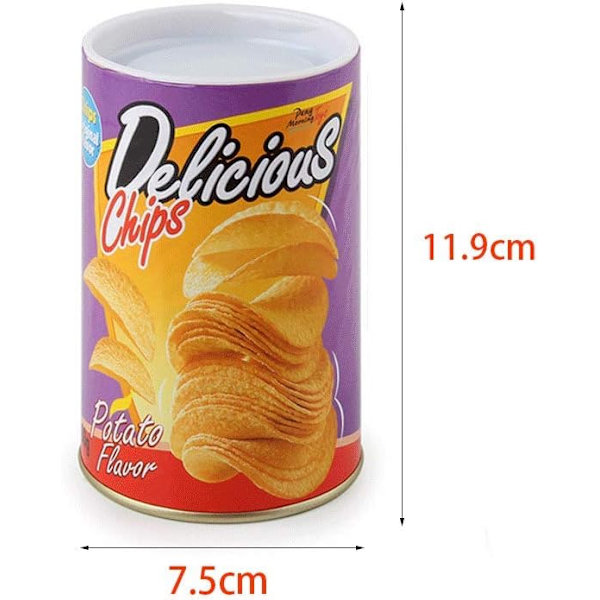 Kartoffelchips Slange Dåse Spring Slange Legetøj Gave Aprilsnar Halloween Fest Dekoration Jokes, Kartoffelchips Stil, Popcorn 2 Stykker
