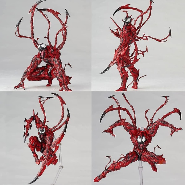 Venom Carnage Action Figur, Alla leder Rörliga leksaksfigurer Carnage Samlarmodell docka med utbytbara tillbehör för fans