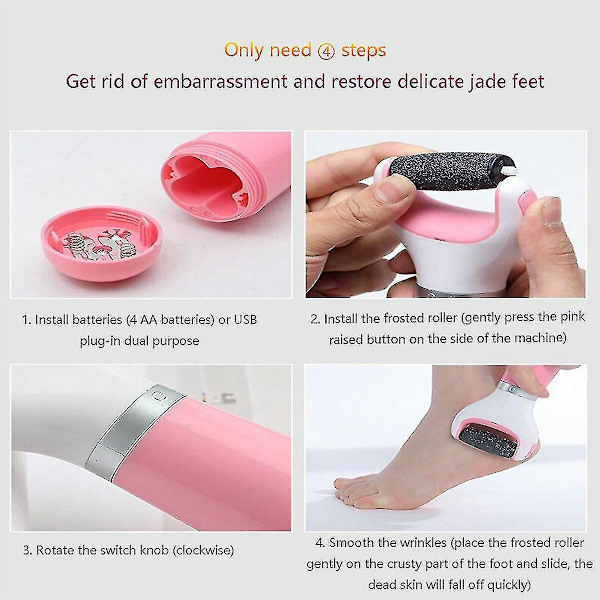 Scholl Velvet Smooth Pedi Diamantkrystaller Elektrisk Fodfil til Fjernelse af Hård Hud