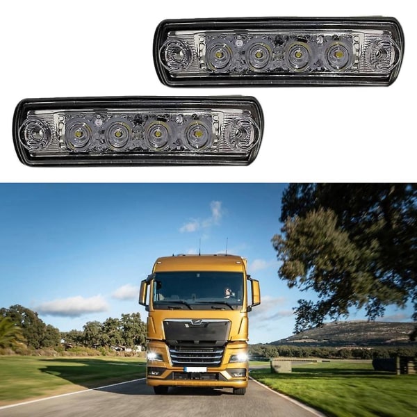 2stk 24v Truck Led Solskjermlys Solskjermlys For Man Truck Tgx Truck Tgs 81252606121