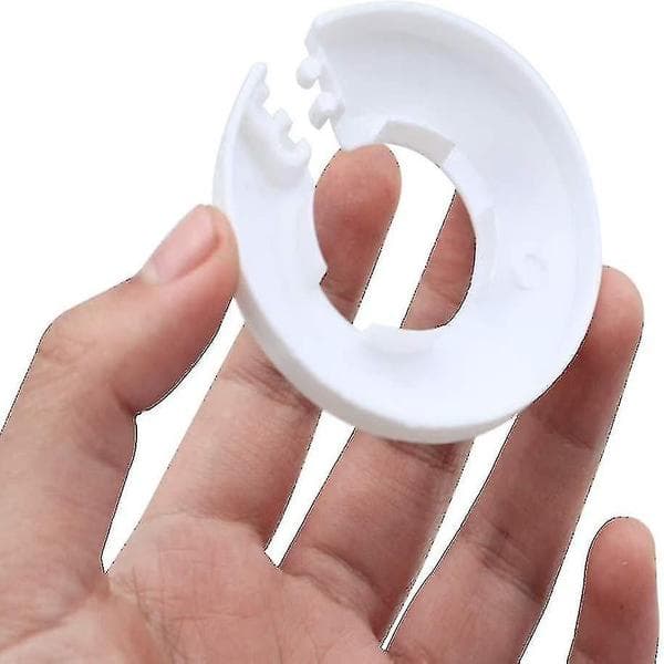 (24-pack) Rörkrage Vit Plast Radiator Rörskydd Väggfläns Enkel