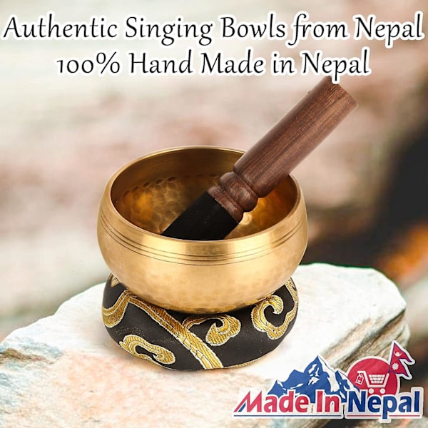 2024, tibetansk sångskålset – 100 % handhamrad i Nepal, ljudskål för meditation, yoga, chakra, meditationstillbehör, unika gåvor för kvinnor, mig