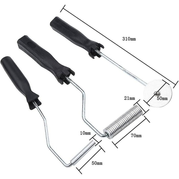 Boblefjernerrulle, 3 stk Lamineringsrulleruller Resin Glassfiberboblepadlerulle for Frp luftboblefjerning