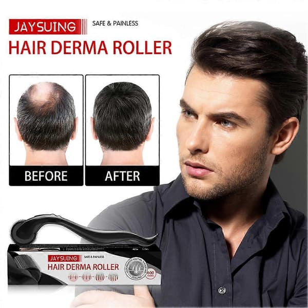 Hår Derma Roller 600 Titanium Mikronåle Roller Hårregenerering Vækst Hovedbundsmassager