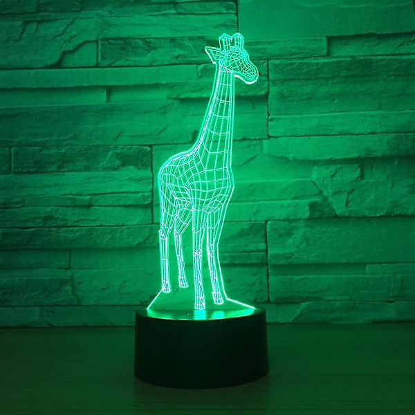 Eläimet Giraffi 3D Yövalo Kosketus LED Pöytälamppu 7 Väriä Vaihtuva Pöytälamppu Pöytä Koti Huoneen Koristelahja, Syntymäpäivälahja Joululahja