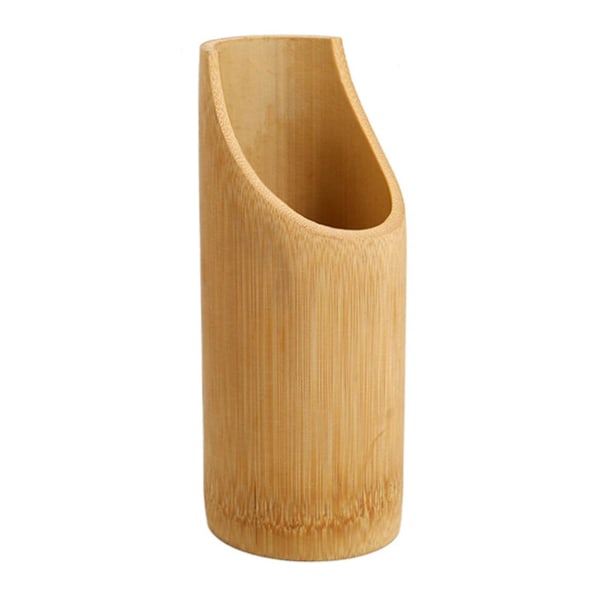 Madlavningsspatel non-stick lang håndtag bambus madlavningsskovl med hængende huldesign til hjemmekøkken I
