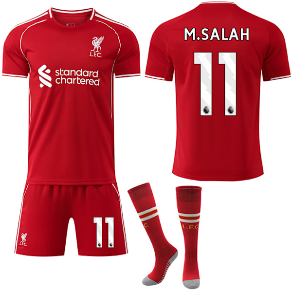 2025-2026 Liverpool Hemmatröja Set Barn Vuxen Fotbollsutrustning No.11 M.SALAH No.11 M.SALAH 26