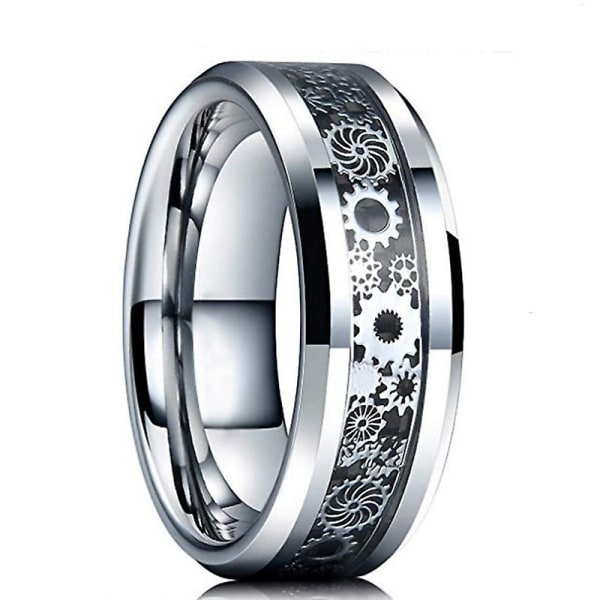 2 Stycken Steampunk Tänder Ring i Rostfritt Stål Herr Dam Gåvor-8