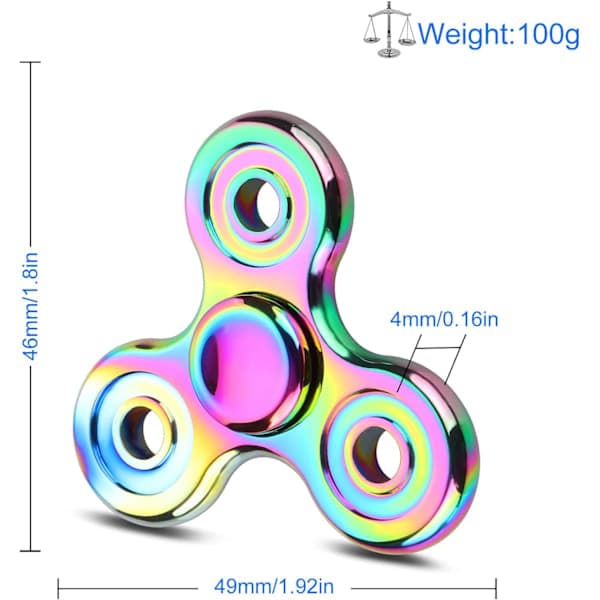 Fidget Spinner Lelu EDC Käsipyöritin Metalli Ruostumaton Teräs