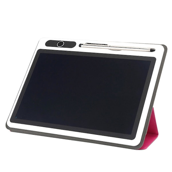 Elektroninen muistilehtiö LCD-tabletti piirustusalusta toimistotarvikkeet käsinmaalaustyökalu 9 tuumaa (Ruusunpunainen (keinonahkakotelolla))