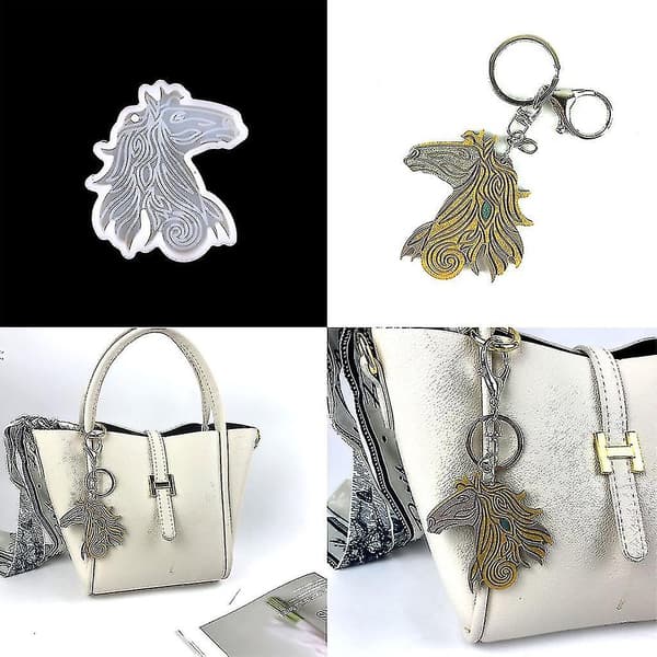 Silikoneform til DIY nøglering halskæde charms epoxy resin smykkefremstilling