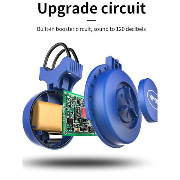 JUSCH USB ladattava polkupyörän torvi sähköpyörän kello 100-120 DB vedenpitävä 4 äänitilaa - 1903 punainen (yksi)