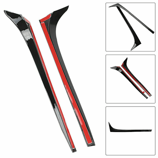 2x Vindusspoiler sidekantvinge for VW Golf 7 7.5 Mk7 Mk7.5 2014-2018