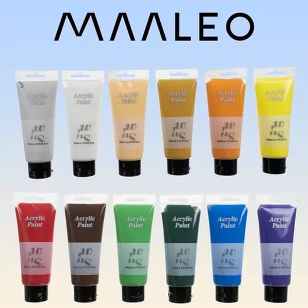 Akrylmaling Sæt - 12x100ml - Kunstnermaling