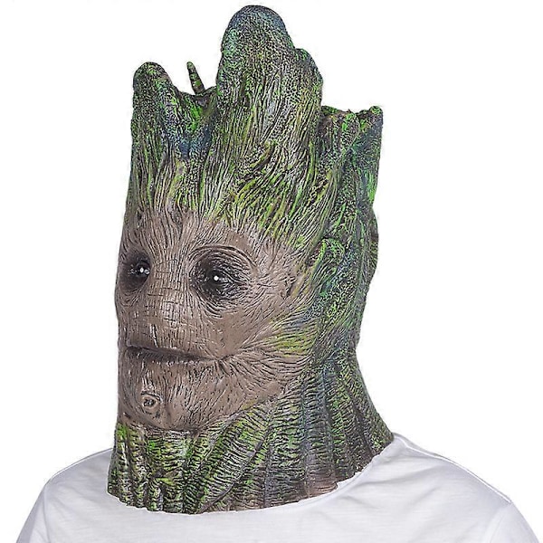 Halloween Rolig Trädfe Mask, Skräck Ansiktsdräkt Cosplay Rekvisita, Latex Helhuvud Växtmasker Huvudbonader för Vuxna