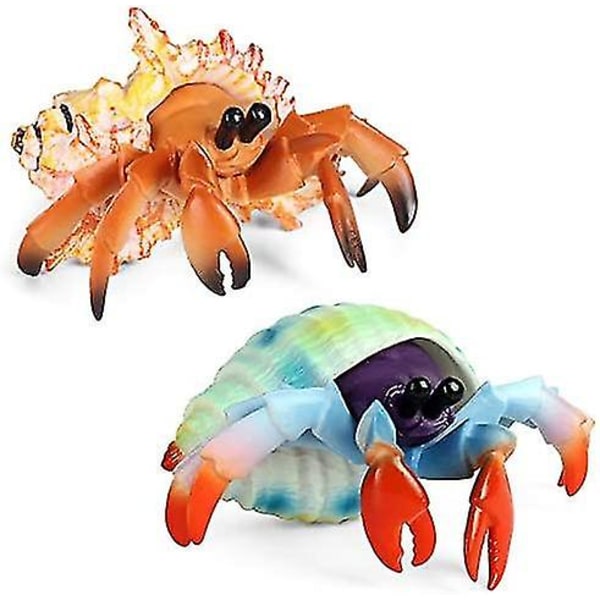 2st Simulering marin varelse djur gömd krabba staty Realistisk marin varelse modell