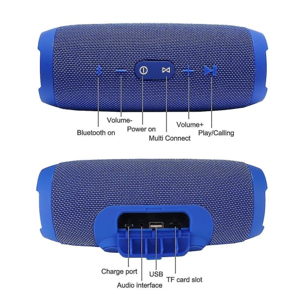 Charge3 Life vedenpitävä Bluetooth stereokaiutin Blue