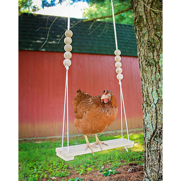 Chicken Swing Toy For Coop Natural Safe Puiset tarvikkeet . Suuret kestävät ahventikkaat siipikarjalle juoksevat kukkot kanat poikaset Lemmikkipapuukaijat ara Entertai
